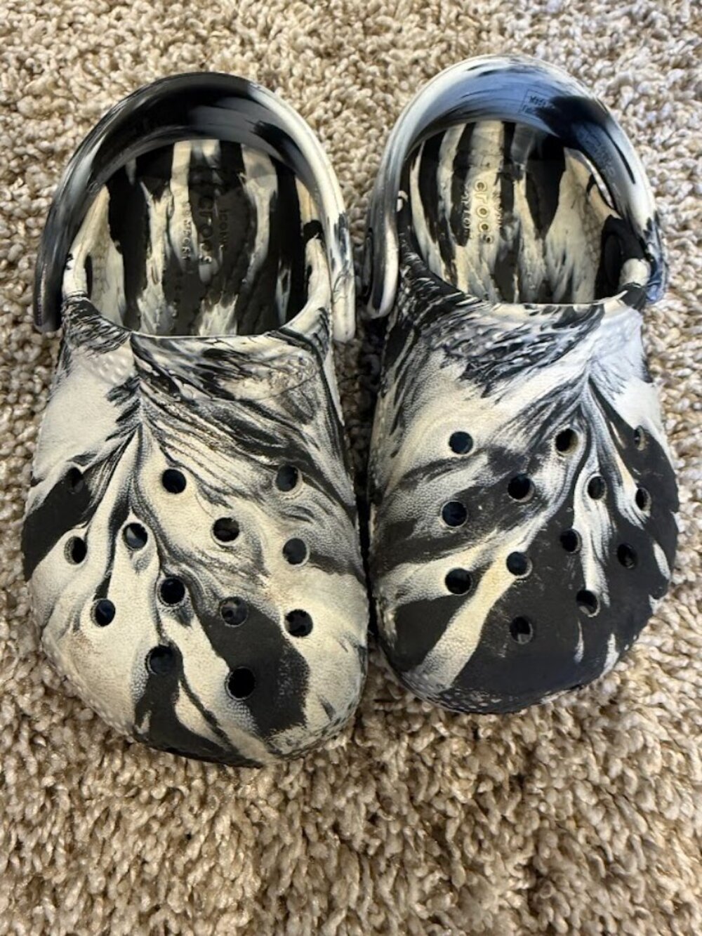 CROCS Toddler Black & White Tie-Dye | Size C6
